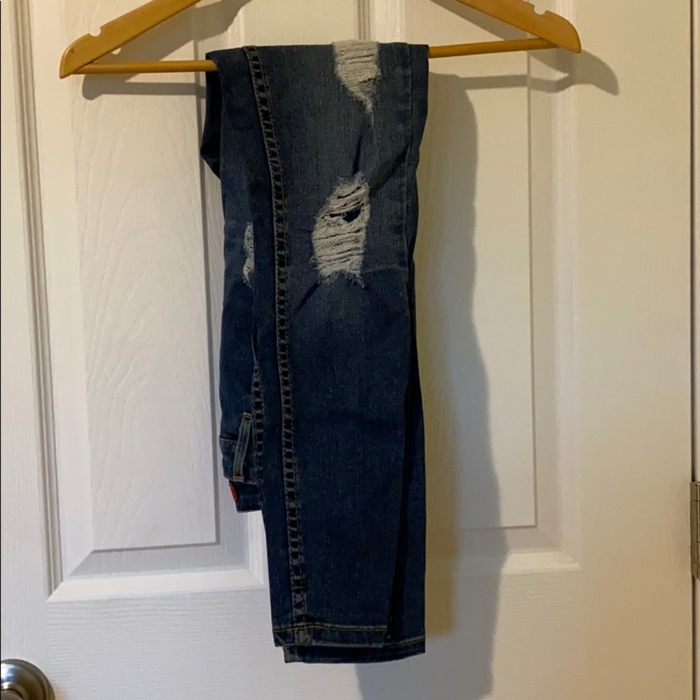 High Waisted distressed GUESS jeans